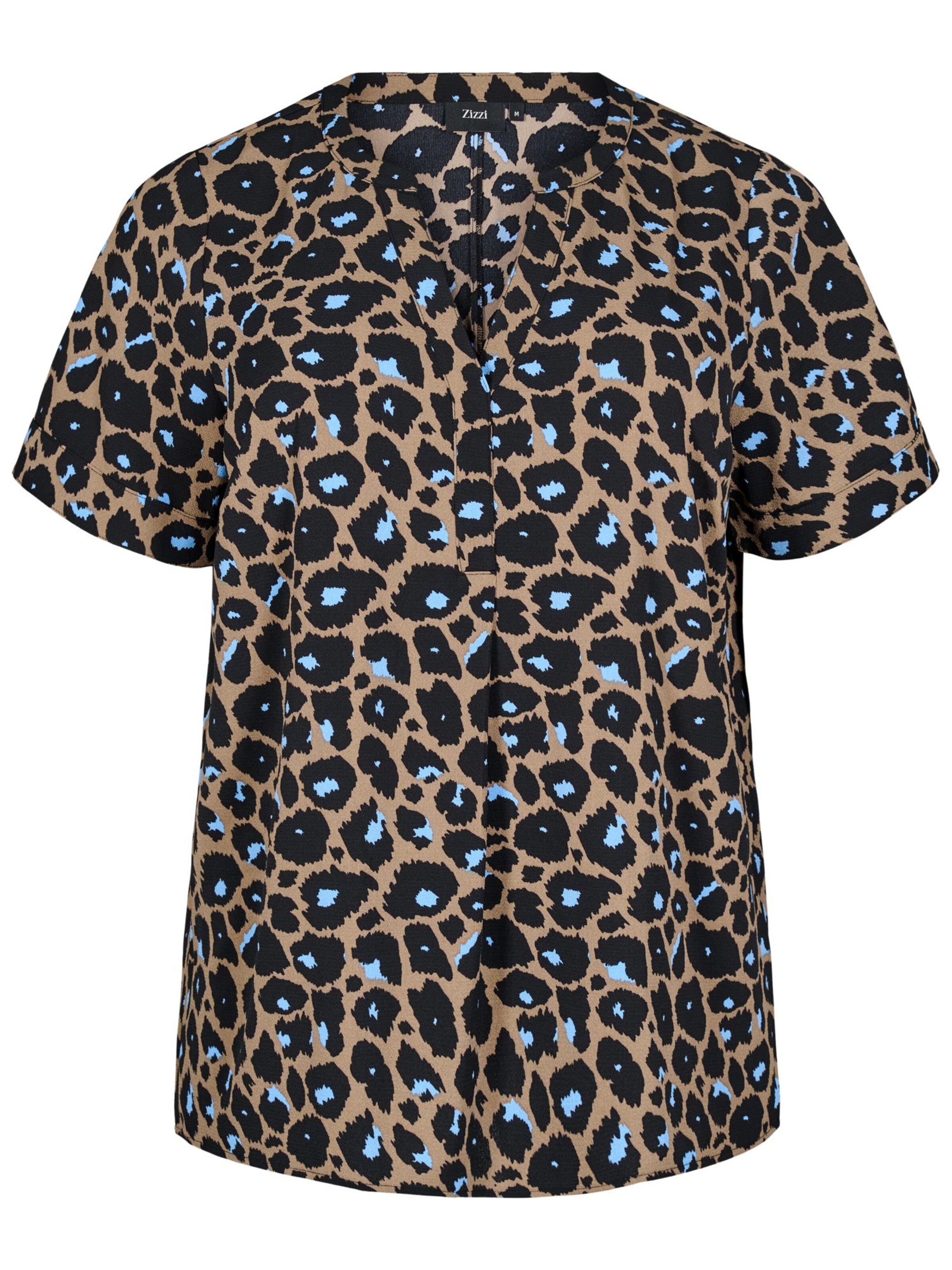 Camicia da donna 'Vanni' di Zizzi in marrone: frontale