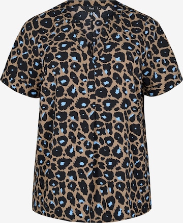 Zizzi Blouse 'Vanni' in Brown: front