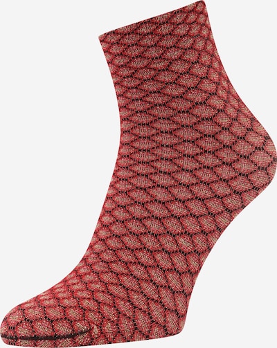 FALKE Κάλτσες 'Gleaming Hive' σε μπεζ / κόκκινο / μαύρο, Άποψη προϊόντος