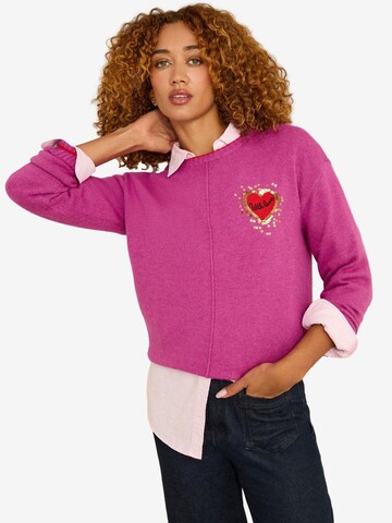 love & roses Pullover in Pink: Vorderseite