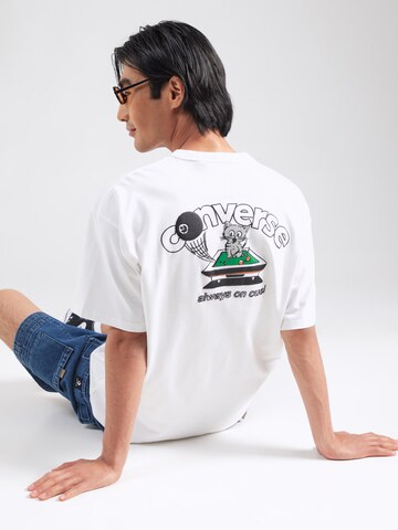 T-Shirt '8 BALL' CONVERSE en blanc : devant