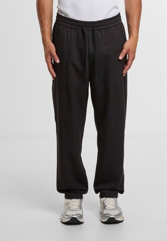 Another Cotton Lab Regular Trousers in Black: front