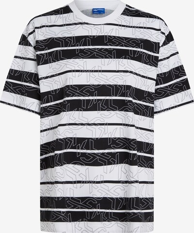 Marškinėliai iš KARL LAGERFELD JEANS, spalva – pilka / juoda / balta, Prekių apžvalga