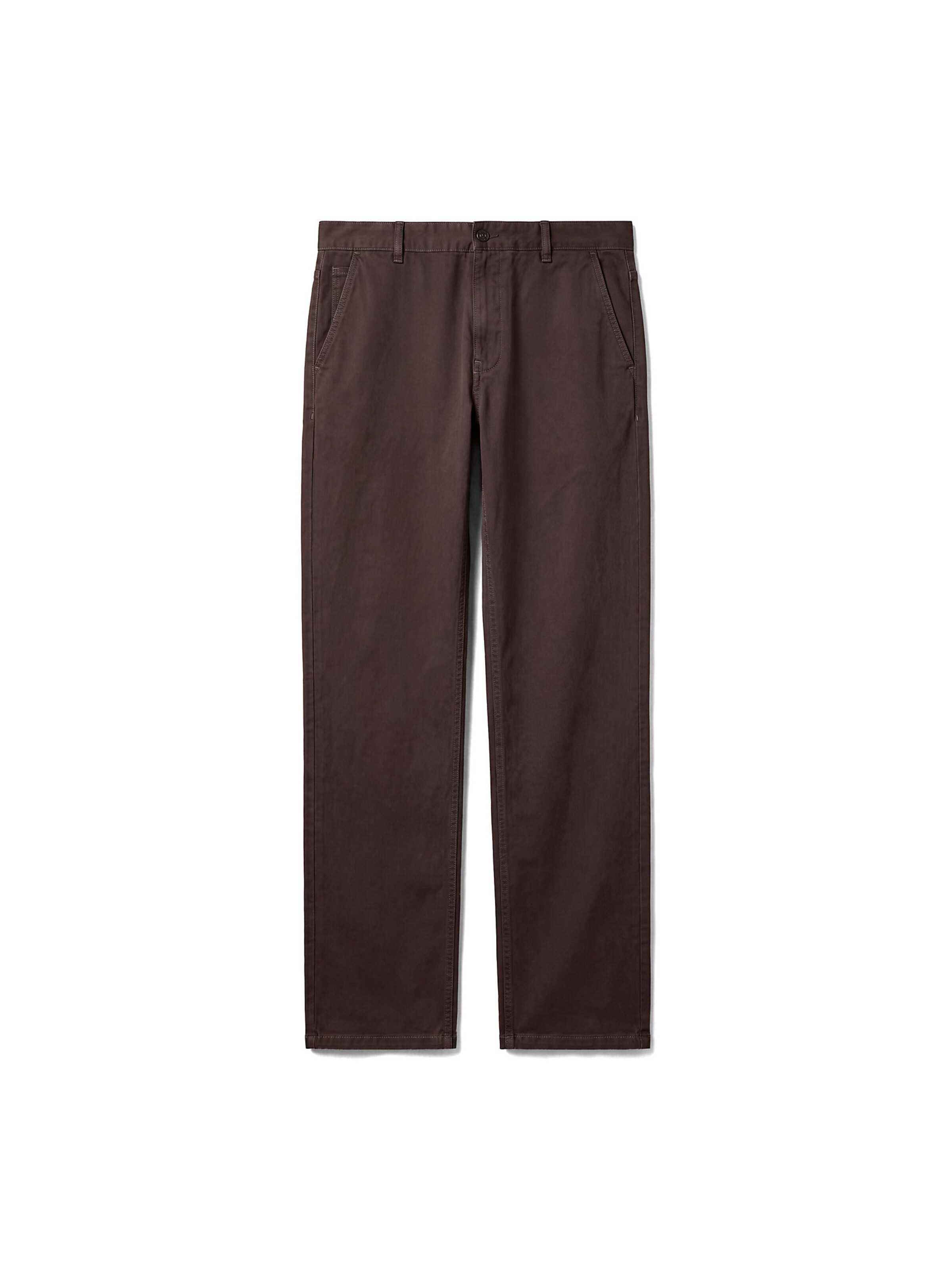 Pantalon chino Calvin Klein Jeans en marron : devant