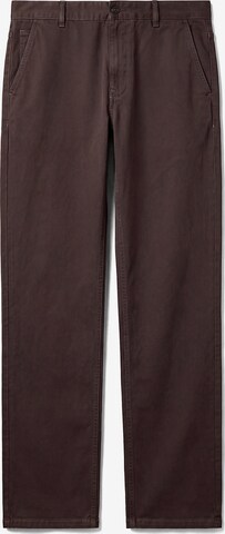 Pantalon chino Calvin Klein Jeans en marron : devant
