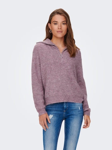 ONLY Sweater 'Baker' in Purple: front