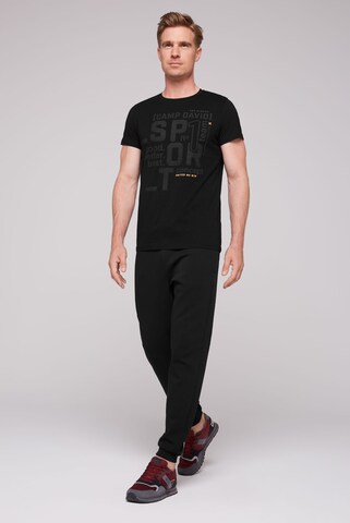 CAMP DAVID T-Shirt in Schwarz