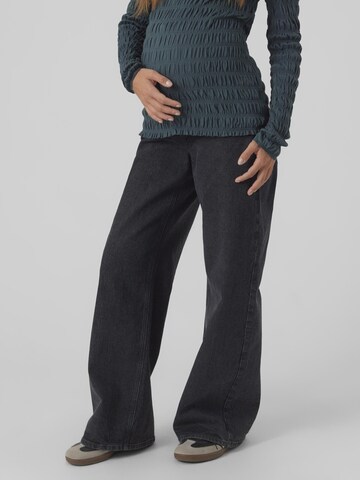 MAMALICIOUS Wide leg Jeans 'MLJada' in Grijs: voorkant