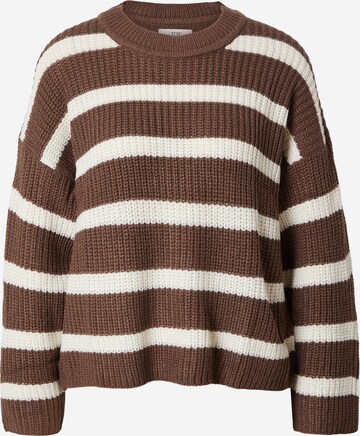 JDY Sweater 'JUSTY' in Brown: front
