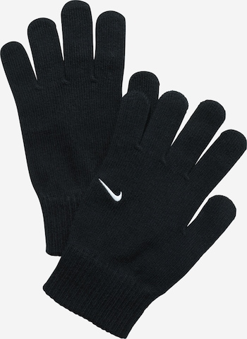 NIKE Athletic Gloves 'Swoosh Knit 2.0' in Black: front