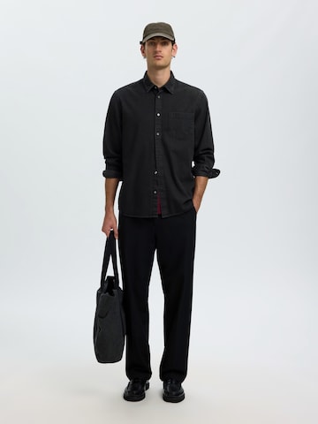SELECTED Regular fit Риза 'SLHCARLO' в черно
