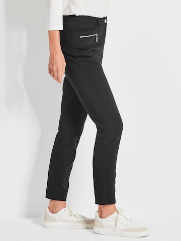 Goldner Slimfit Broek 'Bella' in Zwart