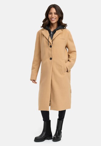NAVAHOO Between-seasons coat 'Kekstraum 14' in Brown: front