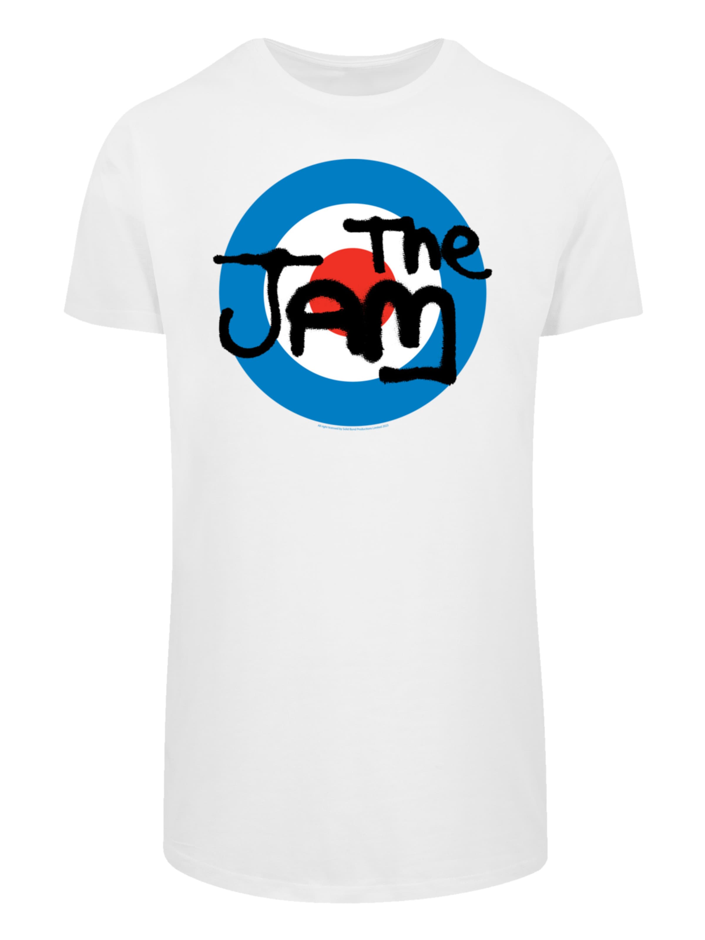 F4NT4STIC Shirt 'The Jam Band' in Wit: voorkant