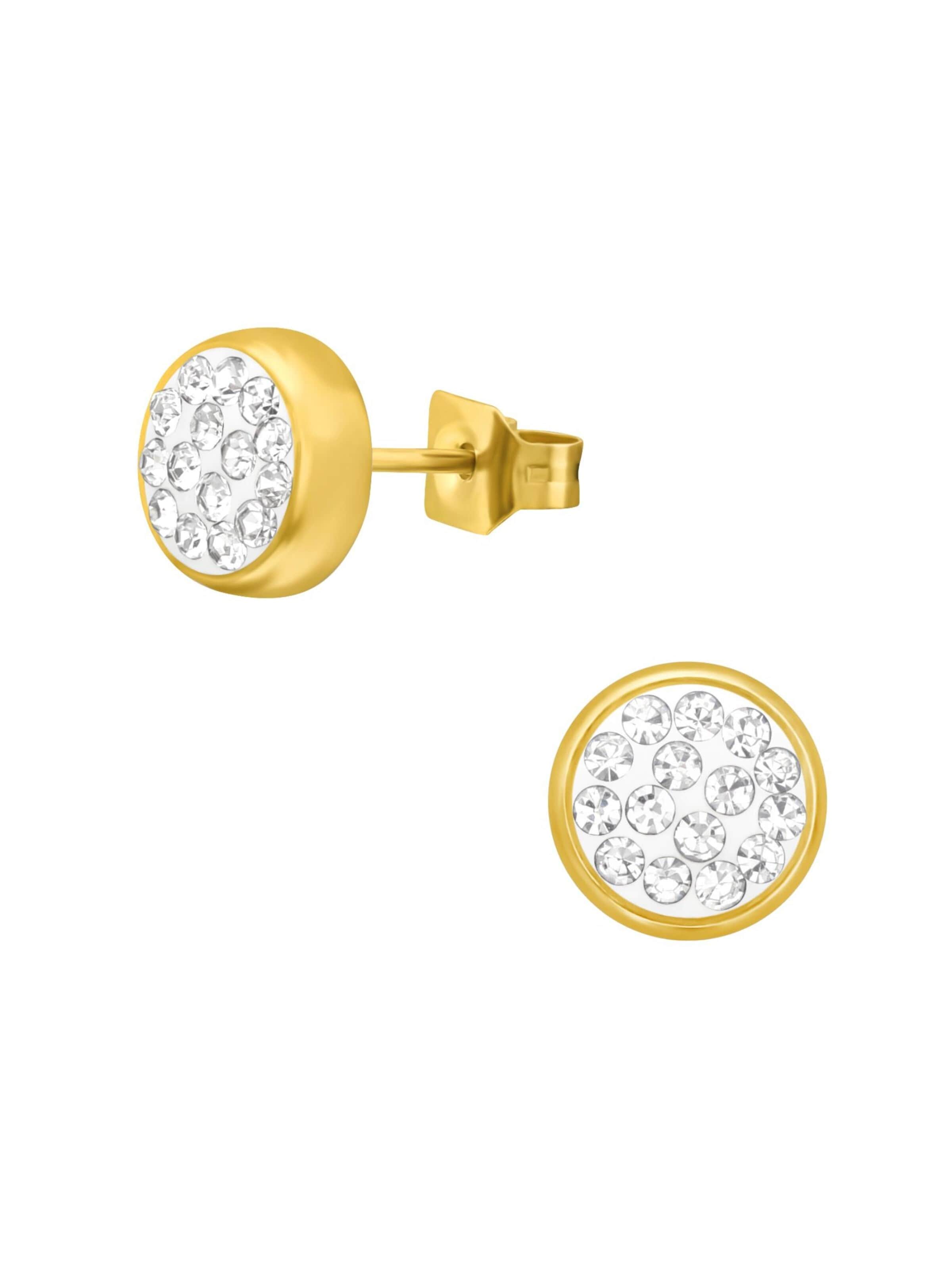 Boucles d'oreilles Maxte en or : devant