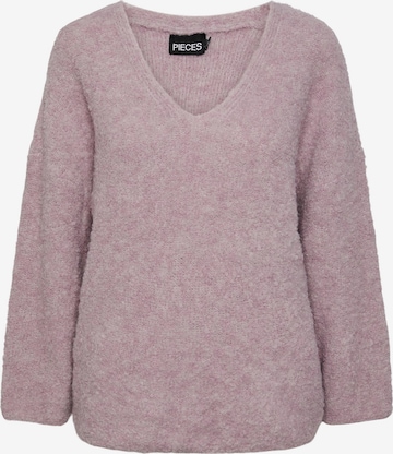 PIECES Sweter 'Fika' w kolorze różowy: przód