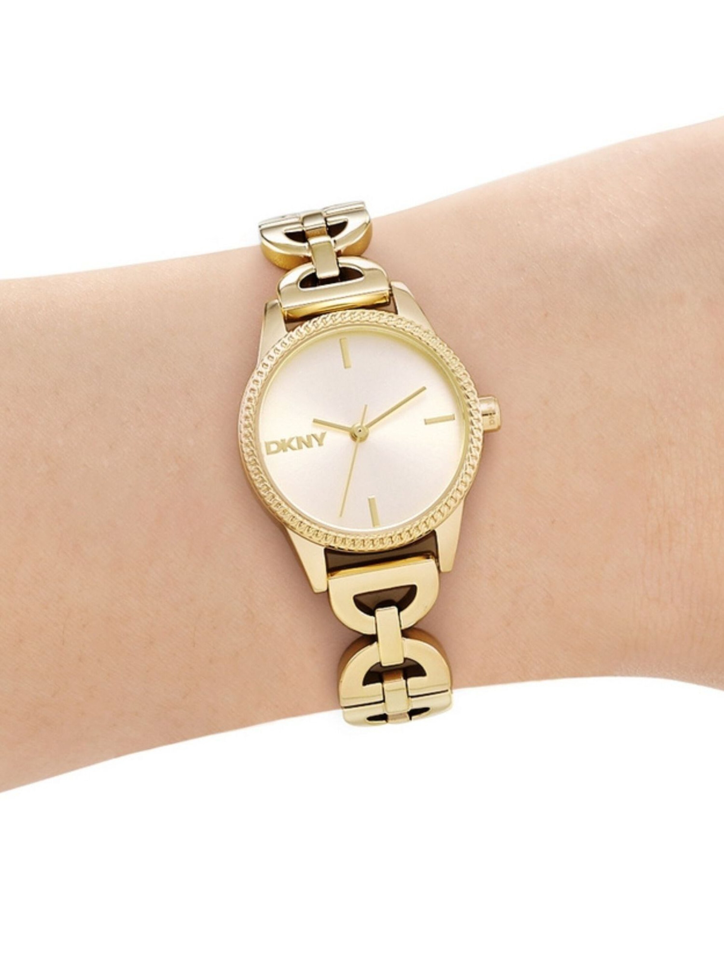 DKNY Analoguhr in Gold: Vorderseite