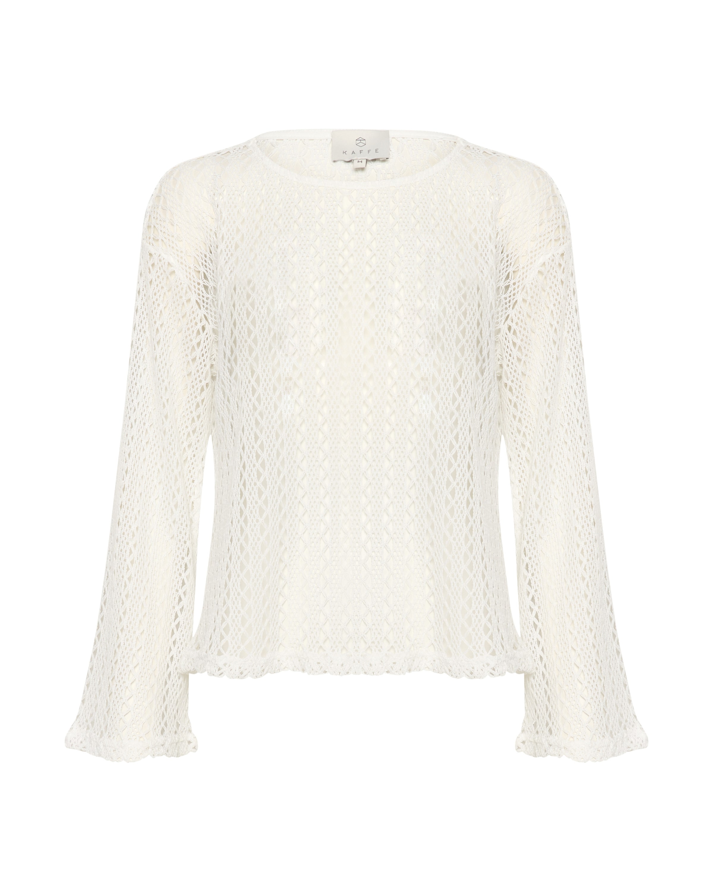 Kaffe Pullover 'Lykke' i hvid: forside