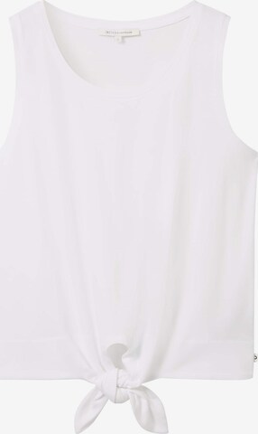 Top di TOM TAILOR DENIM in bianco: frontale