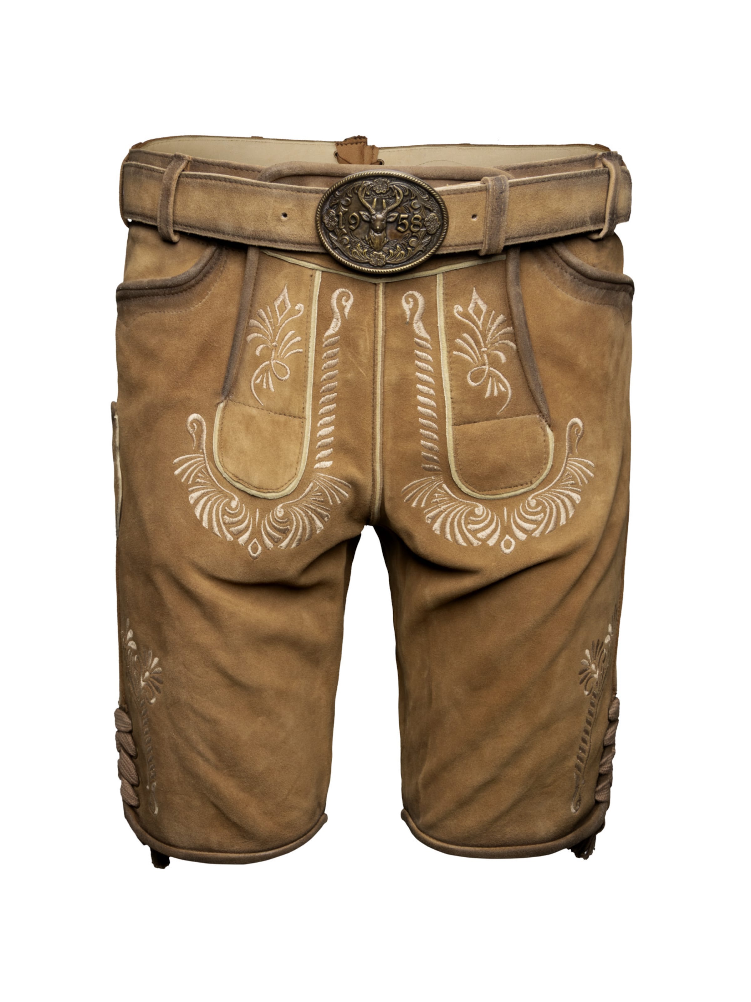 Krüger Buam Regular Traditional pants '963569' in Brown: front