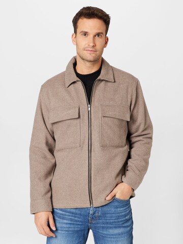 Abercrombie & Fitch Prehodna jakna | rjava barva: sprednja stran