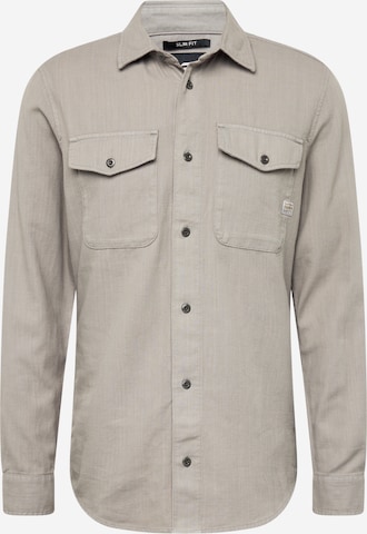 G-Star RAW Regular fit Button Up Shirt 'Marine' in Grey: front