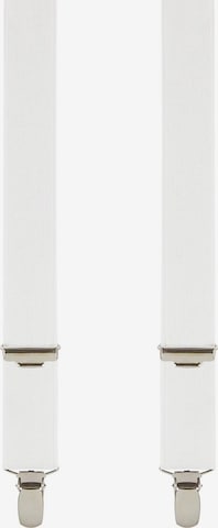 Profuomo Suspenders in White: front
