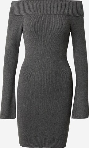 HOLLISTER Knitted dress in Grey: front