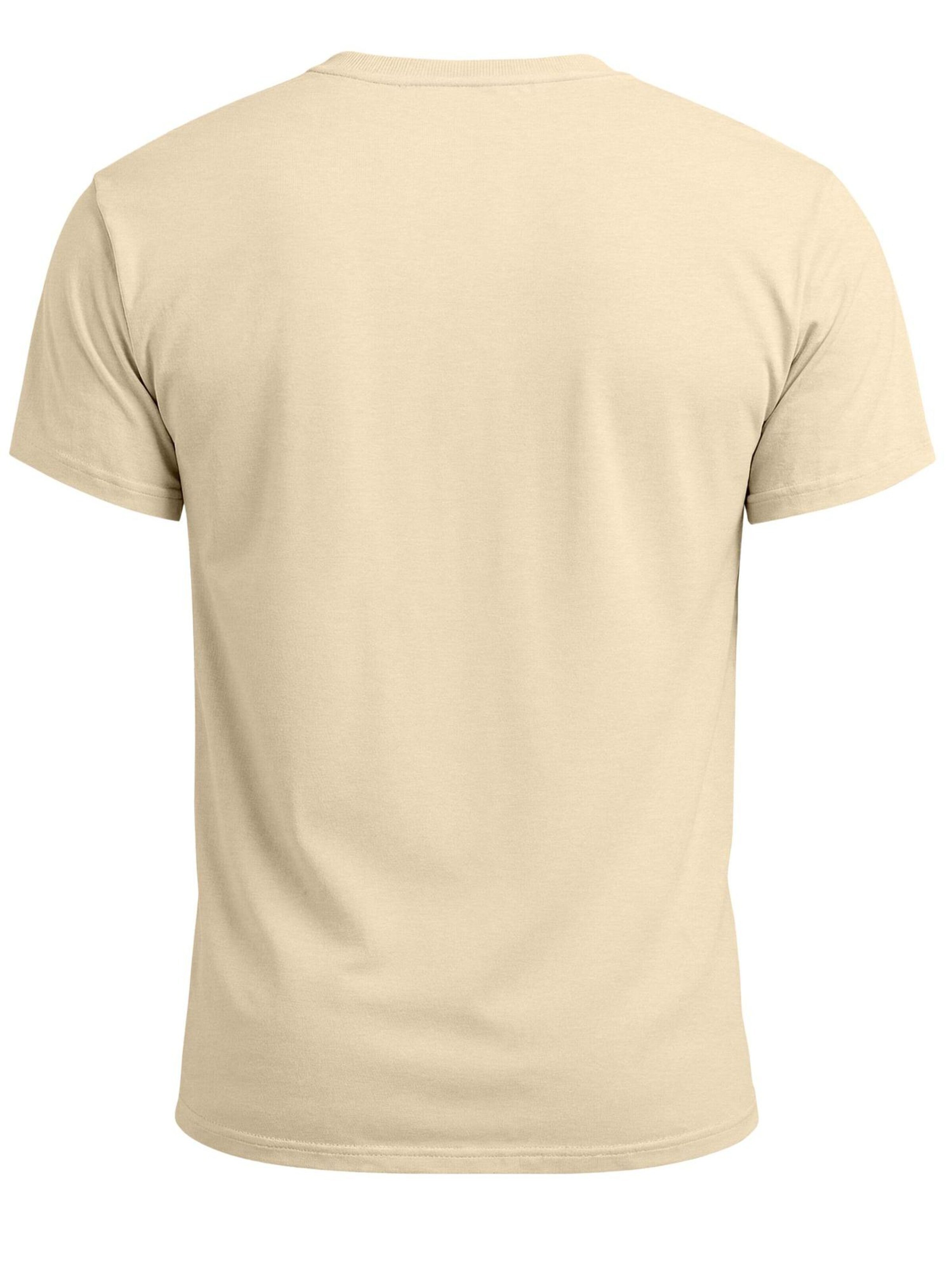 Neverless Shirt 'Polygon T-Rex' in Beige