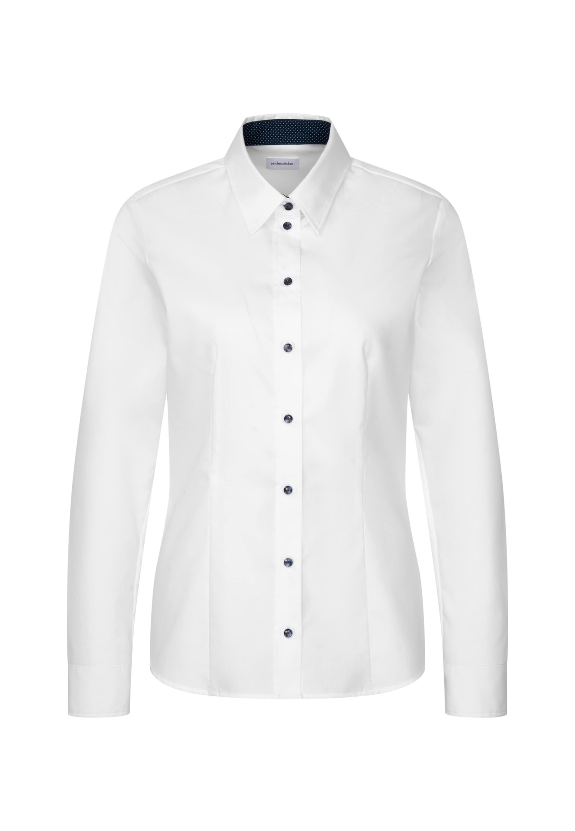 SEIDENSTICKER Blouse in Wit: voorkant
