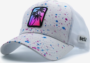 Be52 Cap 'Palms Splash PremiumS' in Weiß: Vorderseite
