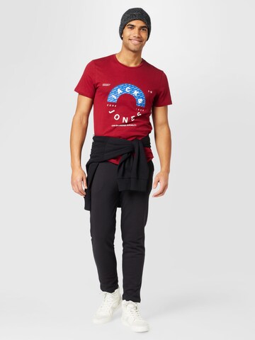 JACK & JONES T-Shirt 'FRIDAY' in Rot