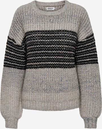 ONLY Пуловер 'Lucilla' в сиво: отпред