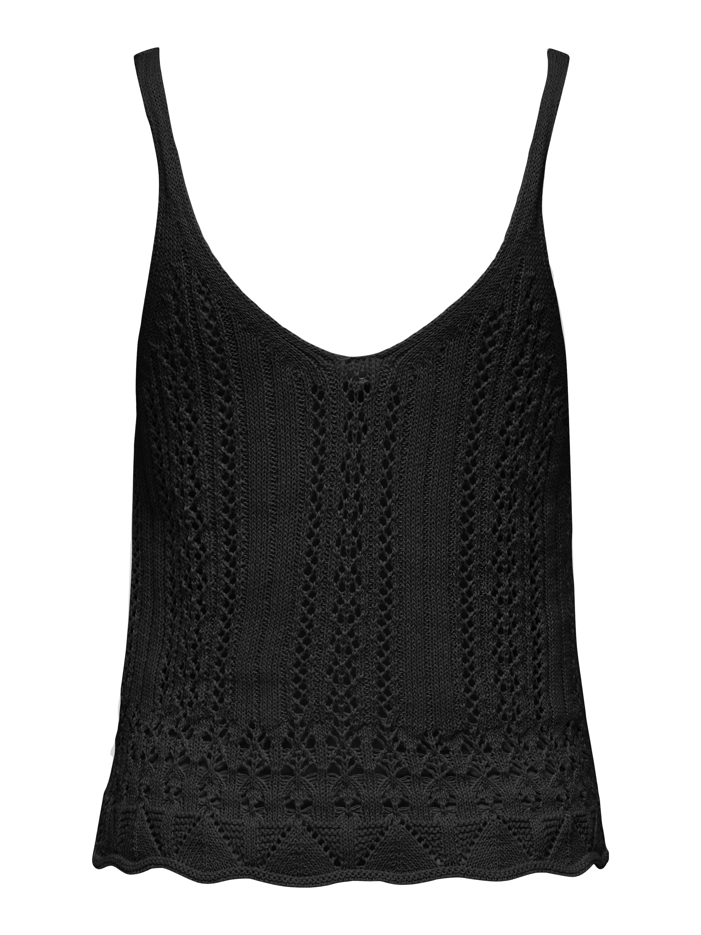 ONLY Broderad topp 'ONLLyzet' i svart