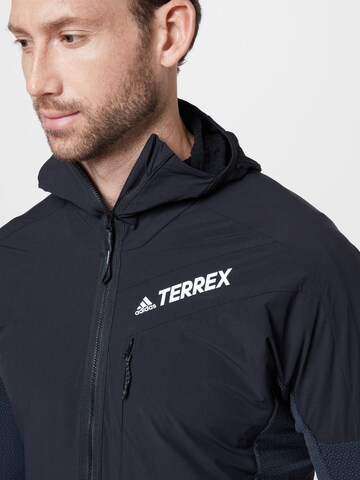 ADIDAS TERREX Athletic Fleece Jacket 'Techrock Flooce Wind ' in Black