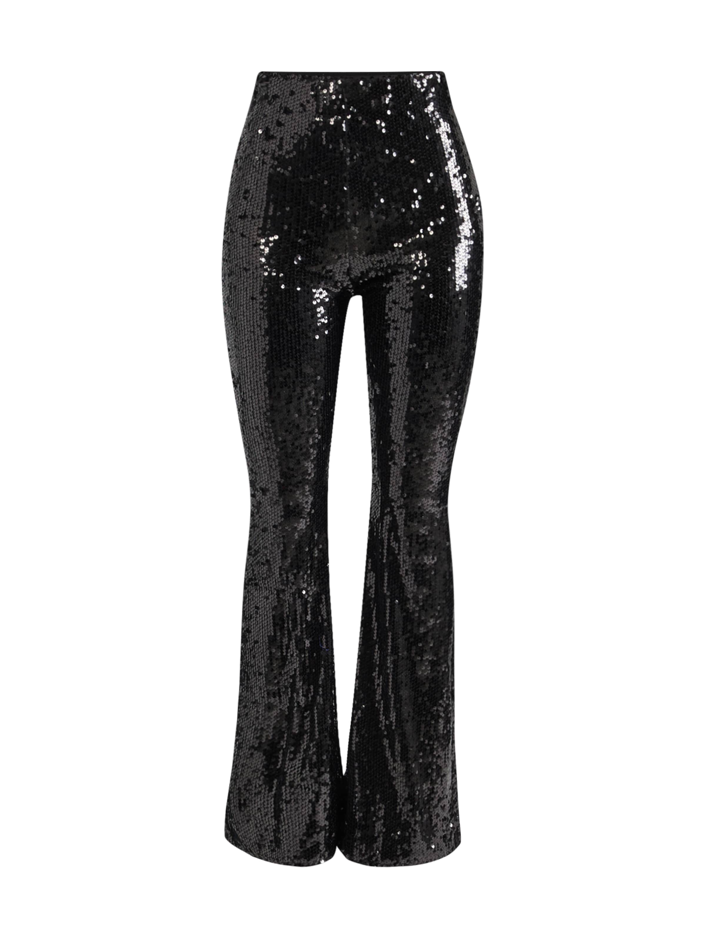 Misspap Flared Trousers in Black: front