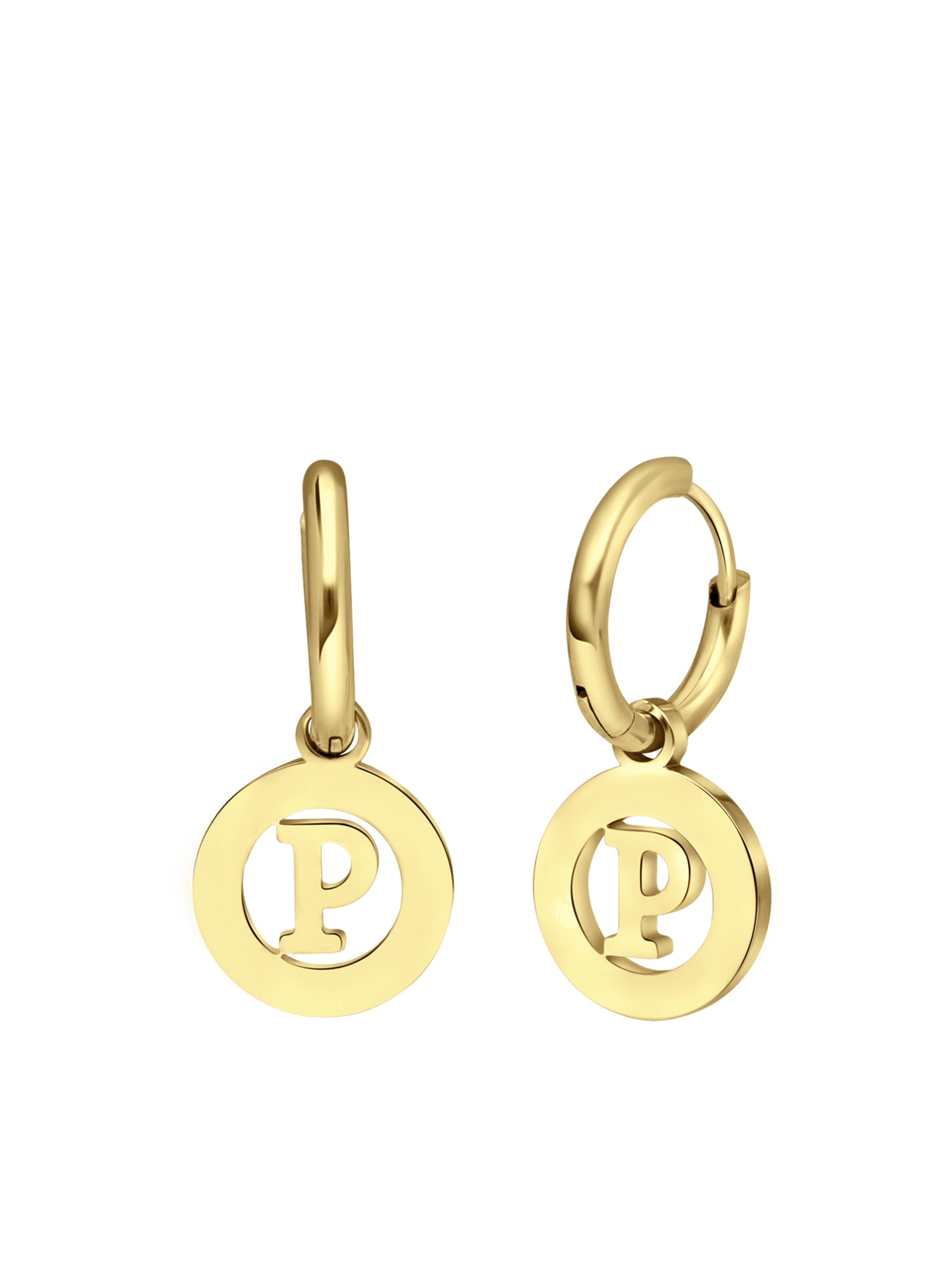 Lucardi Earrings in Gold: front