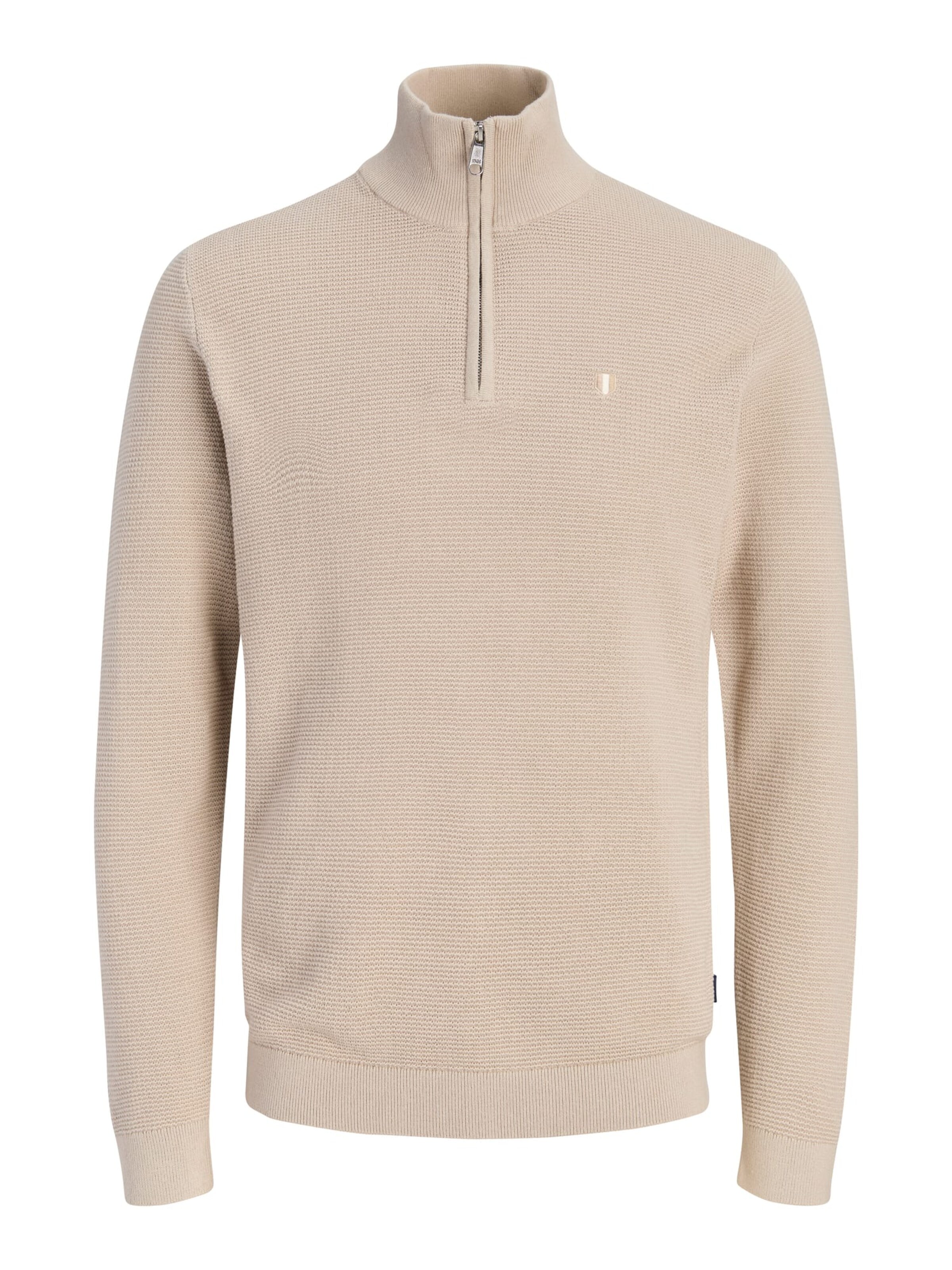 JACK & JONES Sweater 'Bluryan' in Beige: front