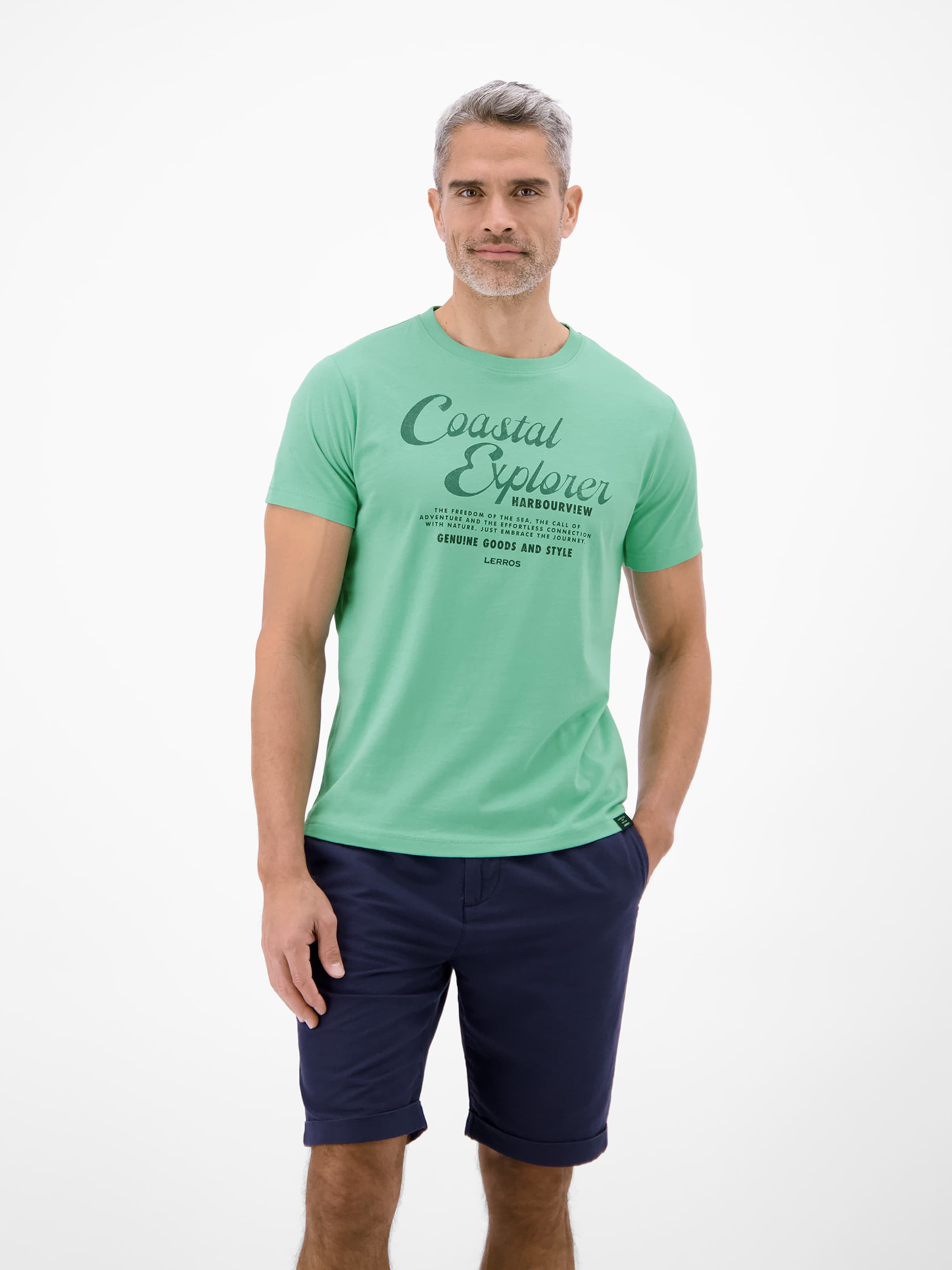 LERROS Shirt in Groen: voorkant