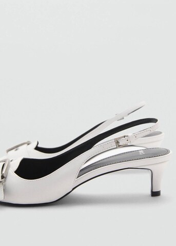 MANGO Slingback Pumps 'Talo' in White