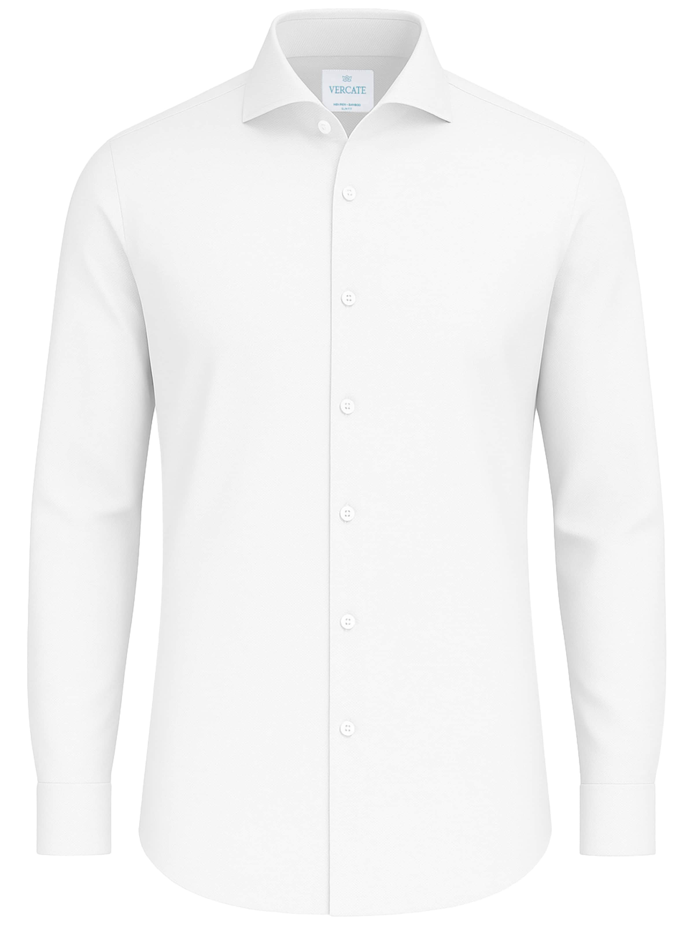 Vercate Slim fit Zakelijk overhemd 'No. 28' in Wit: voorkant