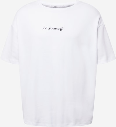 NU-IN Plus T-Shirt 'Be Yourself' in schwarz / offwhite, Produktansicht