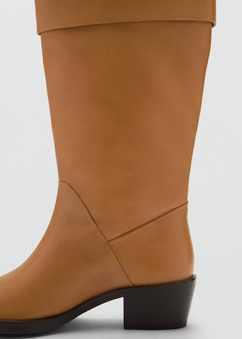 MANGO Boots 'Citry' in Brown
