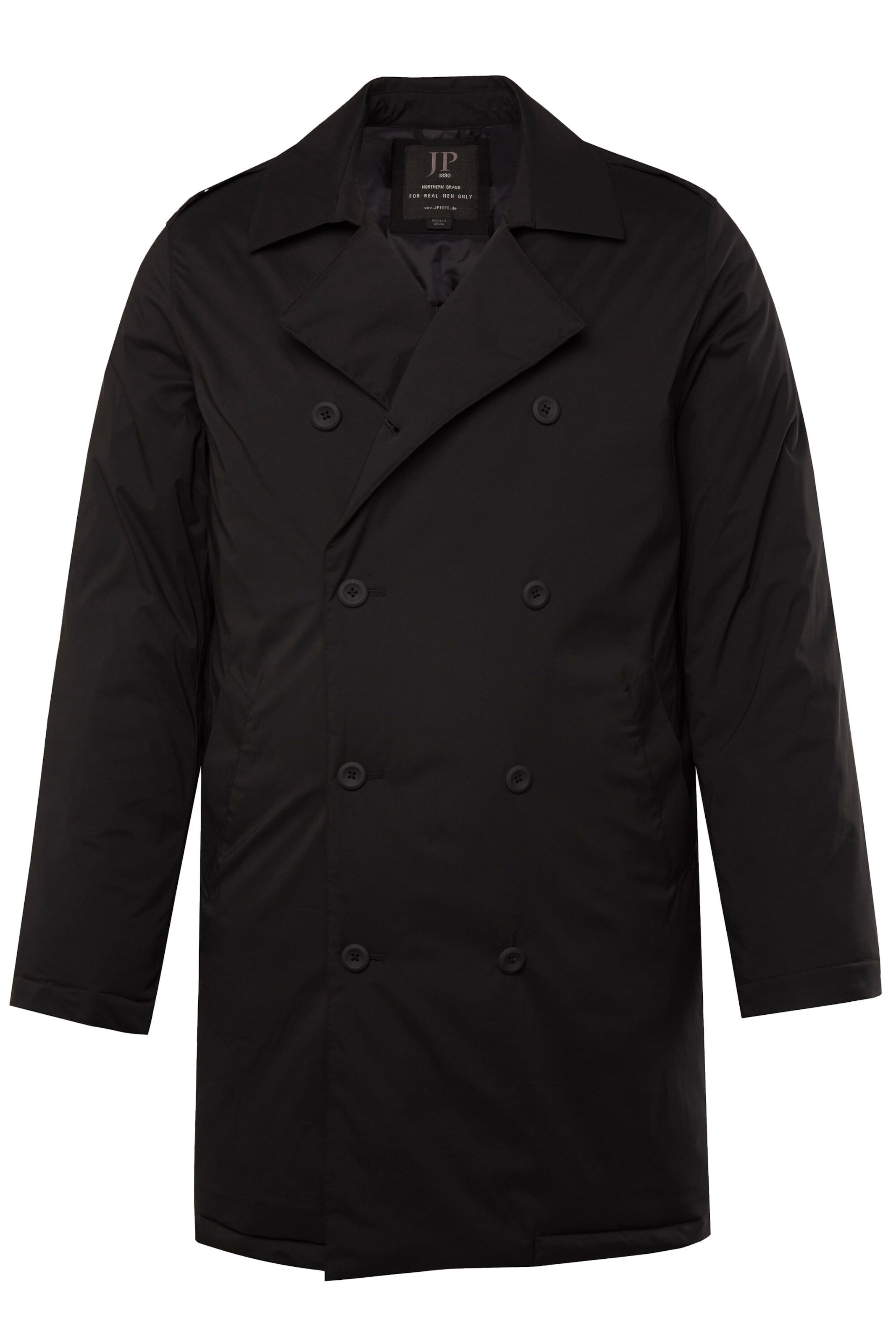 JP1880 Between-seasons coat in Black: front