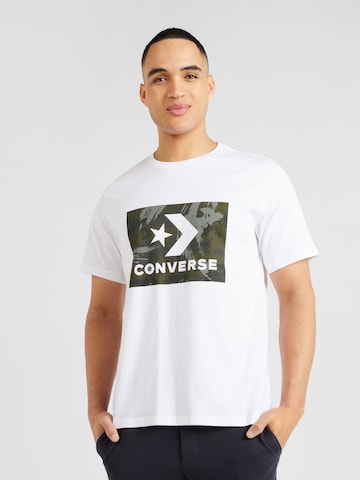 CONVERSE Μπλουζάκι σε λευκό: μπροστά
