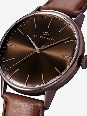 August Berg Analoog horloge 'Serenity' in Bruin