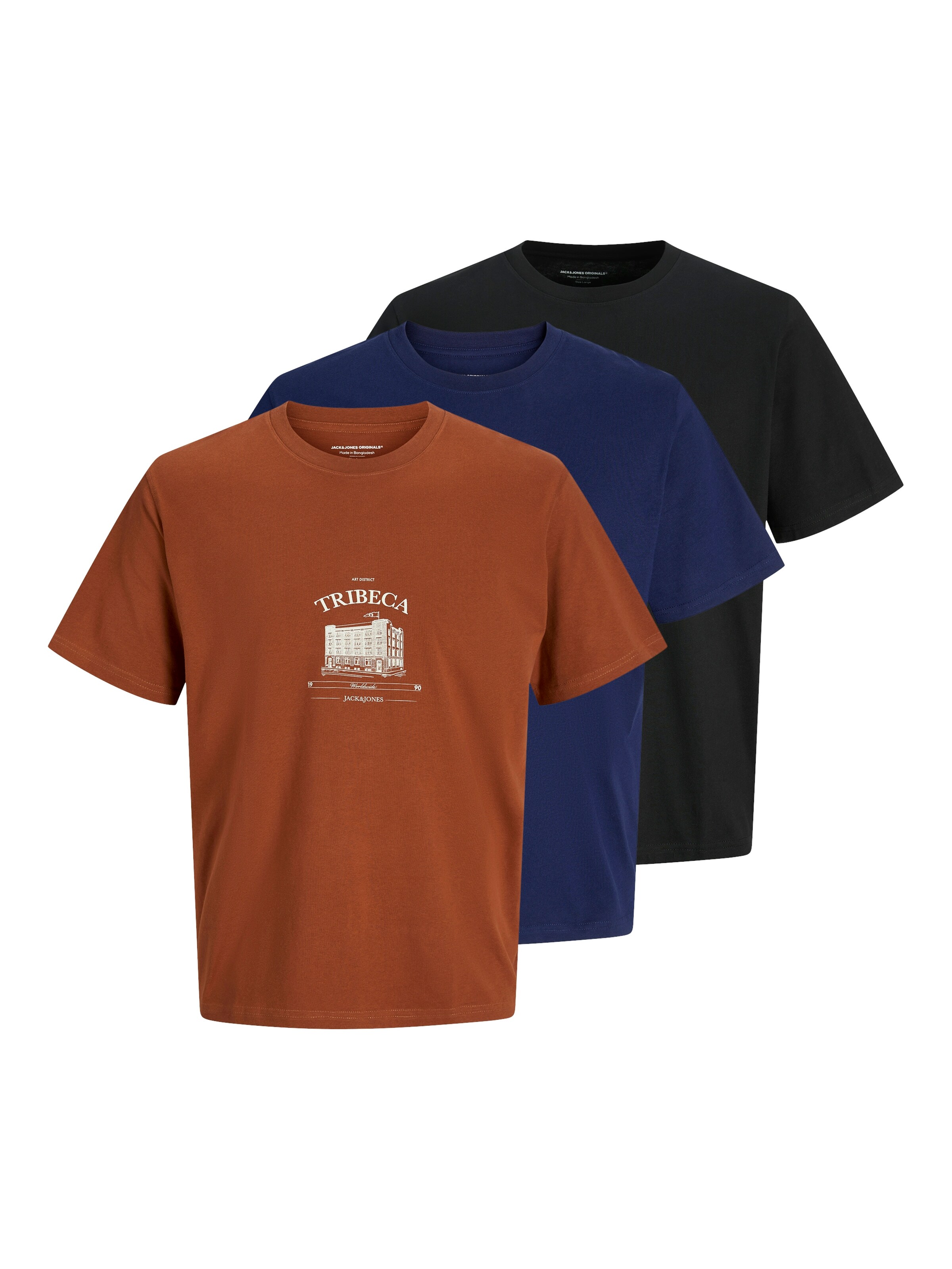 JACK & JONES T-Shirt 'JORBOSTON' in Blau: Vorderseite