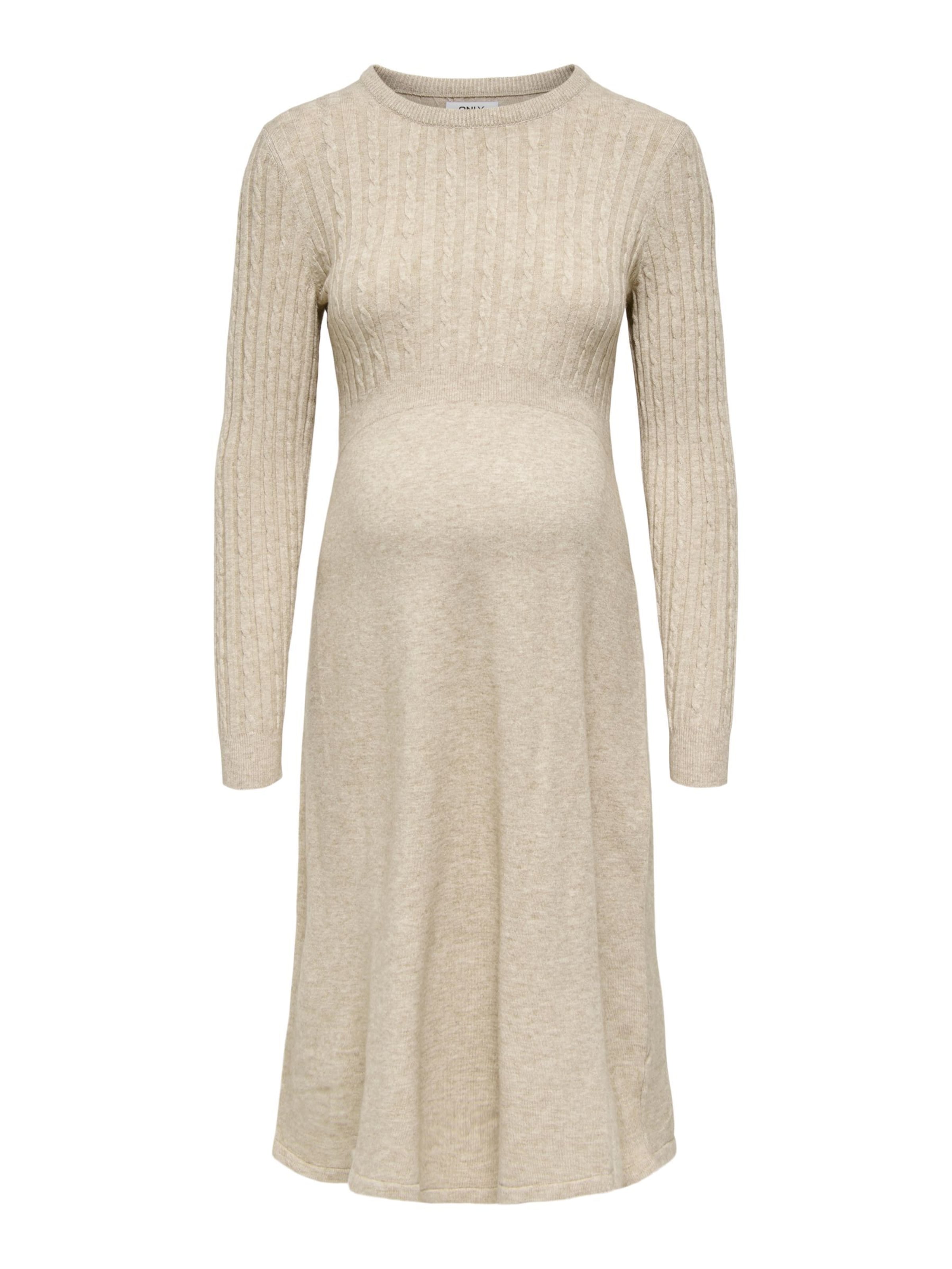 Robes en maille 'OLMFia' Only Maternity en marron