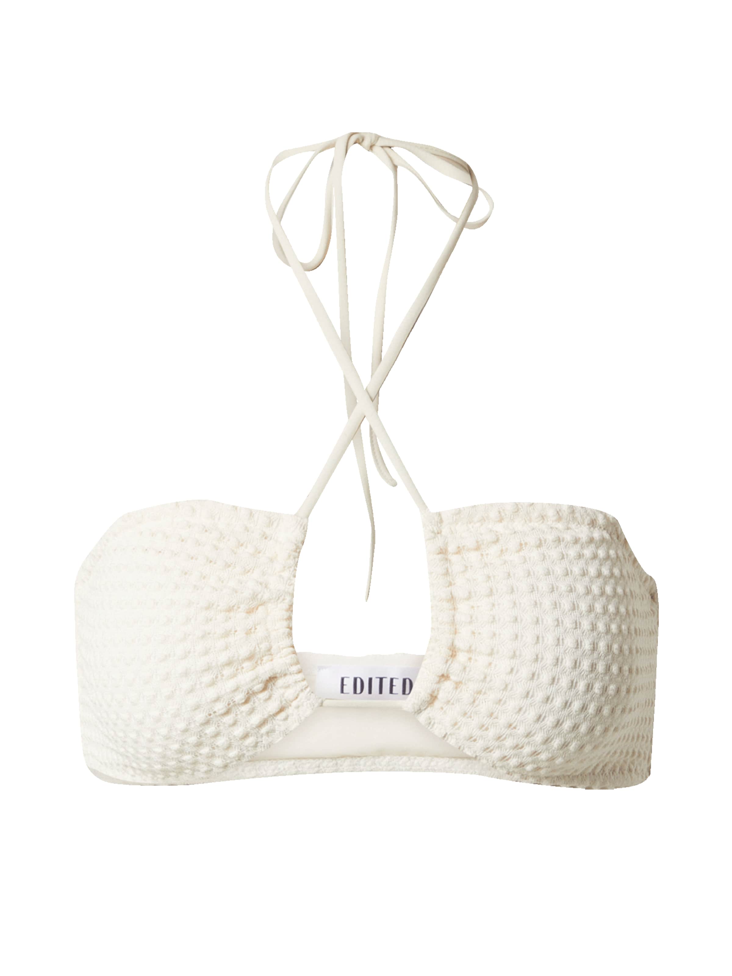 EDITED Triangel Bikinitop 'Heide' in Weiß: Vorderseite