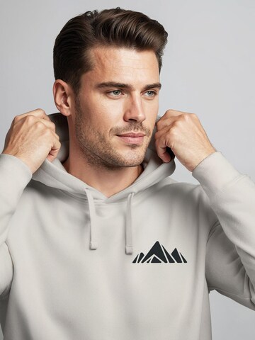 Neverless Sweatshirt 'Berg Polygon' in Beige